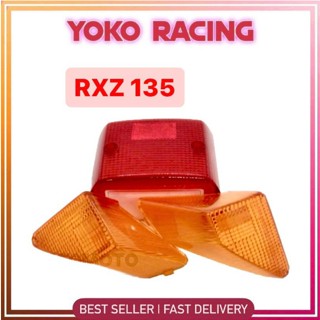 Yamaha RXZ 135 RXZ135 ฝาครอบไฟท้าย LAMPU BELAKANG TAIL LEN ฝาครอบเลนส์ไฟเลี้ยวด้านหลัง สีแดงส้ม MERAH