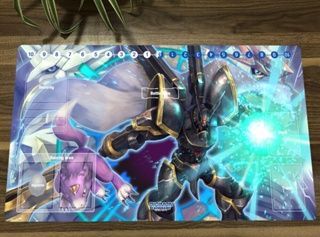 แผ่นรองเมาส์ ลาย Digimon Playmat CCG DTCG Alphamon &amp; Dorumon สําหรับเล่นเกม