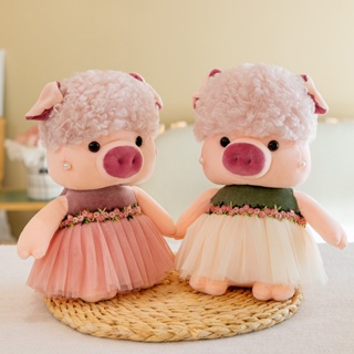 ชุดเดรสตุ๊กตาหมูน่ารัก สีชมพู เหมาะกับของขวัญวันเกิด สําหรับเด็กผู้หญิง