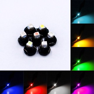 แผงไฟ LED T3 T4.2 T4.7 1smd 1210 สีเขียวสว่าง สําหรับติดตกแต่งภายในรถยนต์ 10 ชิ้น