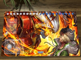 Digimon Playmat CCG DTCG Mat Vritramon แผ่นรองเมาส์ และแผ่นรองเมาส์ ฟรีกระเป๋า