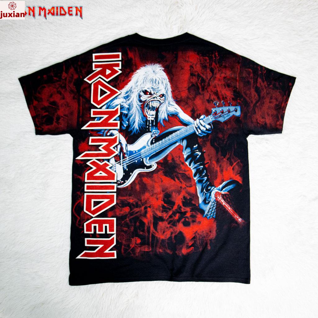 juxian เสื้อวง OVP สีจม ลิขสิทธิ์แท้ Iron Maiden (IRM031) ผ้า Gilan Ultra