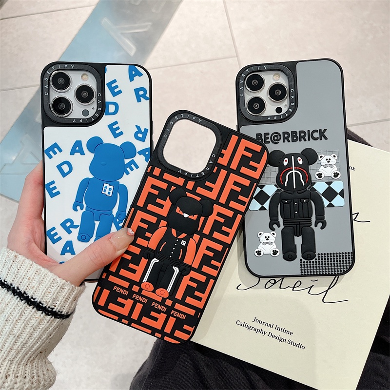 Casetifg เคสโทรศัพท์ซิลิโคน TPU แบบนิ่ม ลายหมี Violent 3D กันกระแทก สําหรับ iPhone 14 12 13 11 Pro Max 14plus X XS Max XR