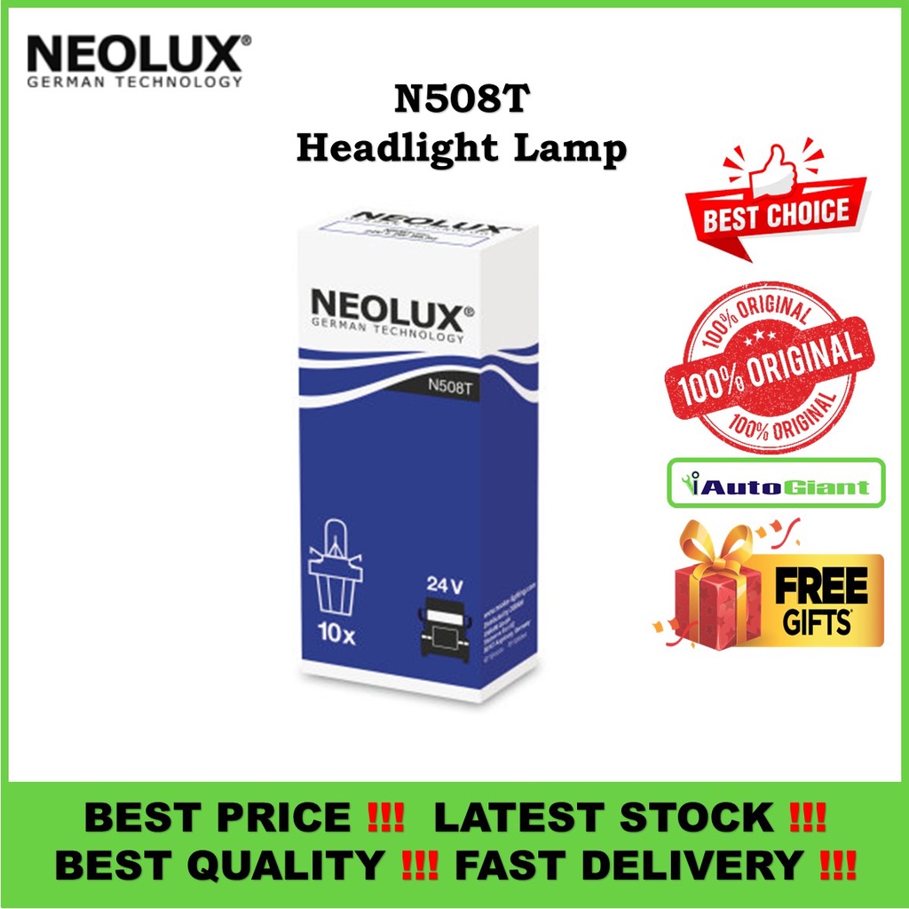 LAMPU SIGNAL/BRAKE NEOLUX N508T- T5MF 24V 1.2W B8.5D