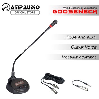 AmpAudio Gooseneck Microphone Wired Gooseneck Microphone ( Phantom Power / Battery )