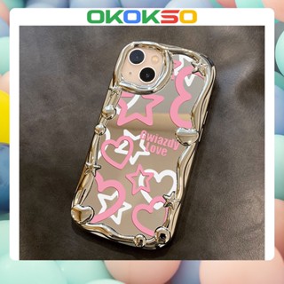 [OKOKSO] เคสโทรศัพท์มือถือนิ่ม กันกระแทก ลายการ์ตูนหัวใจ ดาว สําหรับ OPPO Reno9 Reno8 Reno7pro reno6 7z 8T 5 R17 A53 A9 2020 F11 A31 A3S A78 A77