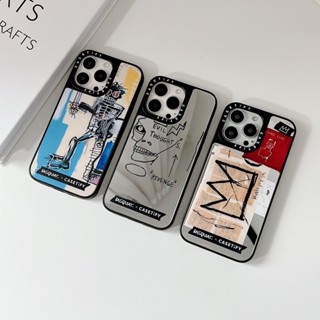 ใหม่ Casetify BASQUIAT เคสกระจก ลายกราฟฟิตี้ คุณภาพสูง สําหรับ IPhone 13 14 12 11 Mini Pro Max X XR XS Max Se2020 6 6S 7 8 Plus