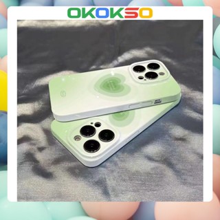 เคสมือถือ แบบนิ่ม ลายการ์ตูนหัวใจ สีเขียว กันกระแทก สําหรับ OPPO Reno9 Reno8 Reno7pro reno6 7z 5 R17 A53 A9 2020 4Z 5G F11 A31 A15 A3S A78 A77 Findx3pro Findx5pro