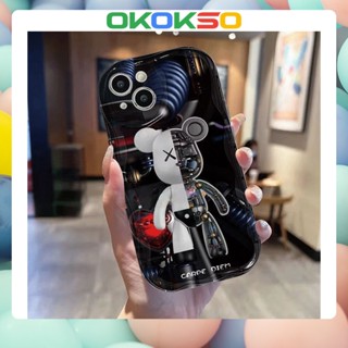 [OKOKSO] เคสโทรศัพท์มือถือนิ่ม ขอบโค้ง กันกระแทก ลายการ์ตูนหมีกลไก สําหรับ OPPO Reno9 Reno8 Reno7pro reno6 7z 8T 5 R17 A9 2020 4Z 5G F11 A31 A3S A78 A77