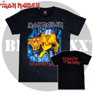 juxian เสื้อวง ลิขสิทธิ์แท้ Iron Maiden (IRM019) สกรีนลายคมชัด ไม่หลุดลอก