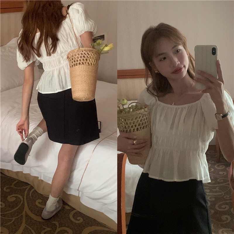 เสื้อเชิ้ตแขนสั้น สีพื้น สีหวาน 62946