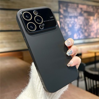 สําหรับ iPhone 12 13 14 Pro Max 14 Plus TPU ขนาดใหญ่ หน้าต่าง กระจกนิรภัย ป้องกันเลนส์กล้อง แบบเต็ม กันกระแทก เคสโทรศัพท์