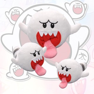 ของเล่นตุ๊กตานุ่ม รูปการ์ตูน Bros Mario Super White Tongue Ghost