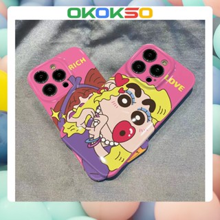 [OKOKSO] ใหม่ เคสโทรศัพท์มือถือ ฟิล์มนิ่ม กันกระแทก ลายการ์ตูนชินจัง R17 สําหรับ OPPO Reno9 Reno8 Reno7pro reno6 7z 5 A9 2020 4Z 5G F11 A31 A15 A3S A78 A77