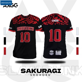 เสื้อกีฬาแขนสั้น ลายอนิเมะ Slam Dunk Sakuragi Shohoku