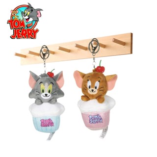 พวงกุญแจ ตุ๊กตาการ์ตูน Tom Jerry Cake แบบนิ่ม สําหรับตกแต่งบ้าน และของขวัญ