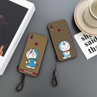 เคสโทรศัพท์มือถือ กันตก ลายการ์ตูนโดราเอมอนน่ารัก พร้อมสายคล้อง สําหรับ VIVO Y11 2019