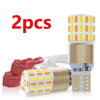 หลอดไฟเบรก พลังงานสูง T15 W16W LED Canbus LED 921 912 สีขาวอําพัน สําหรับรถจักรยานยนต์ 2 ชิ้น