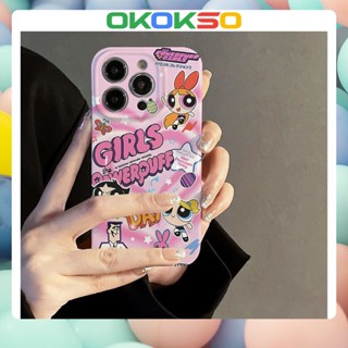 [OKOKSO] ใหม่ เคสโทรศัพท์มือถือนิ่ม กันกระแทก ลายการ์ตูนพาวเวอร์พัฟฟ์เกิร์ล สําหรับ OPPO Reno9 Reno8 Reno7pro reno6 7z 5 R17 A9 2020 4Z 5G F11 A31 A15 A3S A77