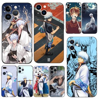 เคสโทรศัพท์มือถือ tpu ลายการ์ตูนอนิเมะ Gintama Sakata Gintoki สีดํา สําหรับ iphone 5s 5 s SE 2020 2016 6s 6 s 7 8 plus