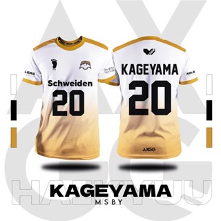 เสื้อกีฬาแขนสั้น พิมพ์ลายอนิเมะ Haikyuu Adlers สําหรับผู้ชาย