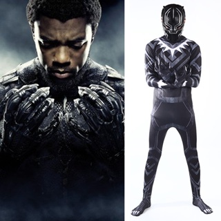 ชุดจั๊มสูท ชุดคอสเพลย์ Black Panther เหมาะกับวันฮาโลวีน สําหรับเด็ก และผู้ใหญ่