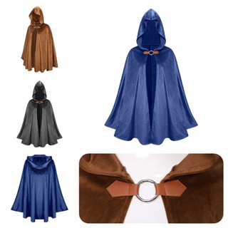 เสื้อคลุมคอสเพลย์ Mangguo Medieval Suede Battler Cape หลากสีสัน สําหรับปาร์ตี้ฮาโลวีน