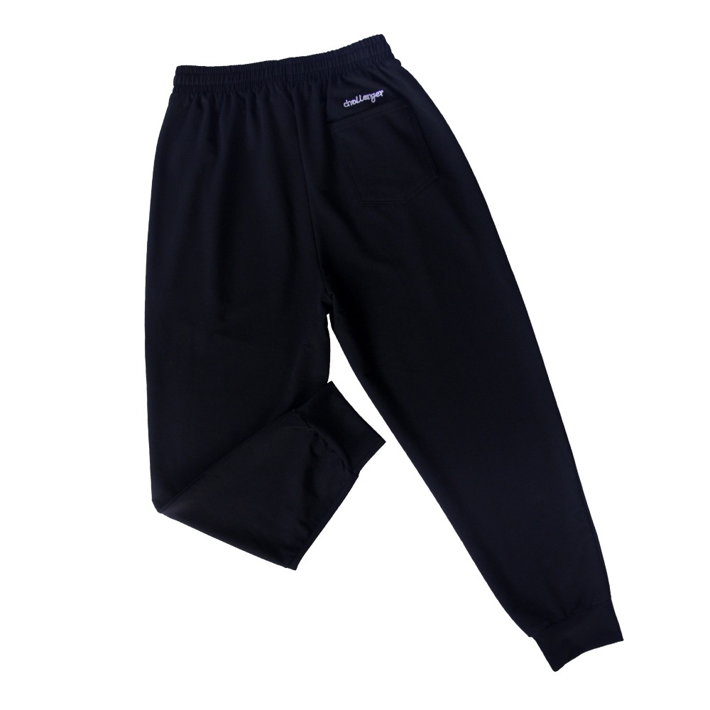 CHALLENGER Mens Plus Size Joggers Drawstring เอว Slim Fit กางเกงขายาว CH6053C3 สีดํา Seluar Sukan Le