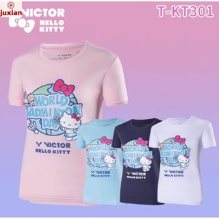 Juxian 🆕️ เสื้อแบดมินตัน VICTOR 🎀 HELLO KITTY (🌏WORLD BADMINTON DAY) สินค้ารับประกันของแท้ 💯%