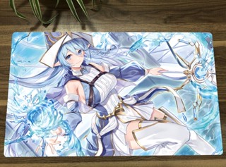 Yugioh Duel Playmat Aquamancer of the Sanctuary TCG CCG แผ่นรองเกมเทรดดิ้งการ์ด