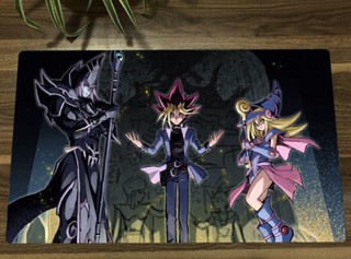 Yugioh Playmat Dark Magician &amp; Yugi Muto TCG แผ่นรองเมาส์ สําหรับเล่นเกม