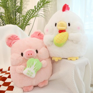 ของเล่นตุ๊กตาหมูและไก่น่ารัก แบบสั้น เสริมพัฒนาการ สําหรับเด็ก