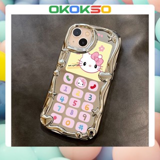 [OKOKSO] เคสโทรศัพท์มือถือนิ่ม กันกระแทก ลายการ์ตูนเฮลโลคิตตี สําหรับ OPPO Reno9 Reno8 Reno7pro reno6 7z 8T 5 R17 A53 A9 2020 F11 A31 A3S A78 A77