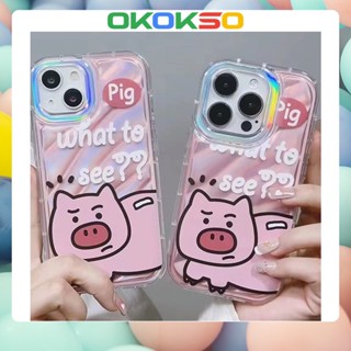 [OKOKSO] เคสโทรศัพท์มือถือนิ่ม กันกระแทก ลายการ์ตูนหมู สําหรับ OPPO Reno9 Reno8 Reno7pro reno6 7z 5 R17 A53 A9 2020 F11 A31 A78 A77