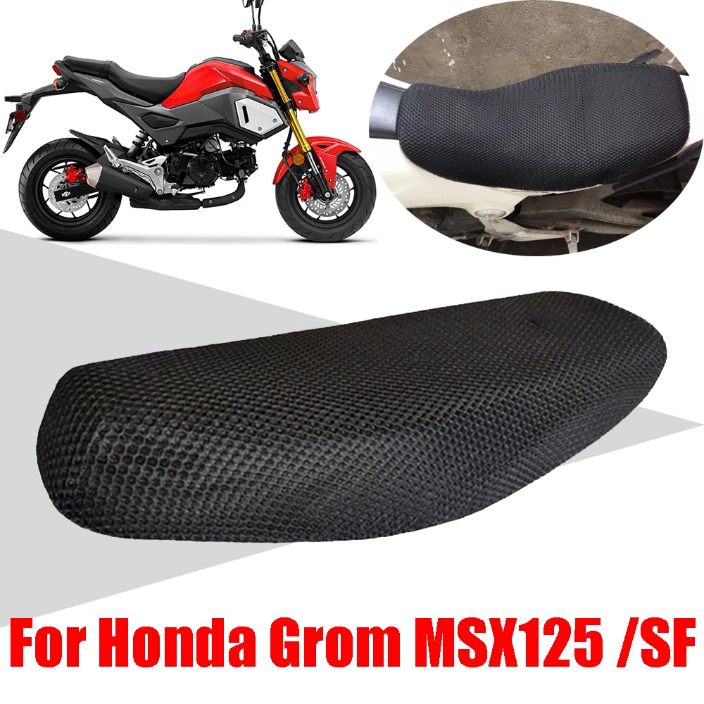 ผ้าคลุมเบาะที่นั่งรถจักรยานยนต์ ผ้าตาข่าย ระบายอากาศ สําหรับ Honda MSX125 Grom MSX 125 SF 125SF Msx1