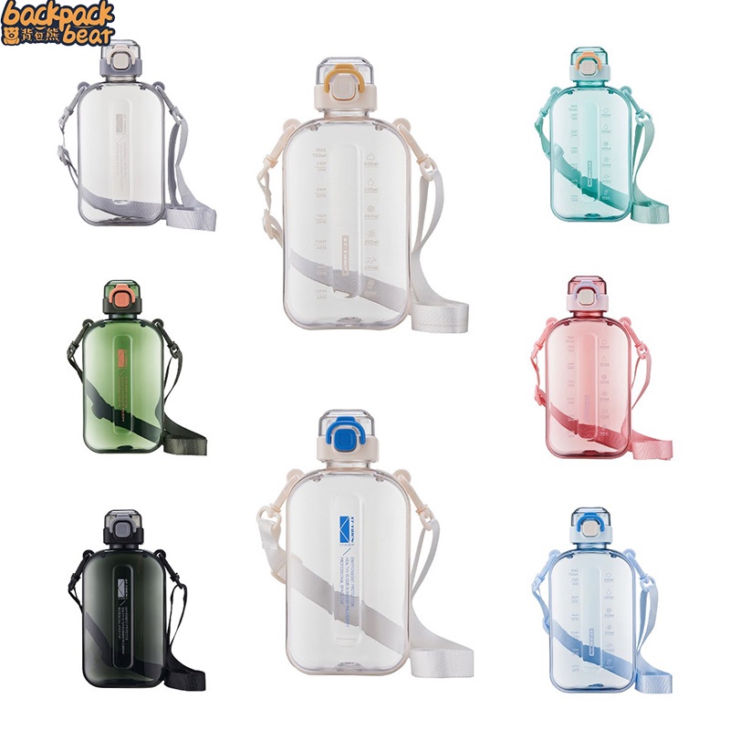 Backpack Bear ขวดน้ํา แบบพกพา เหมาะกับการเล่นฟิตเนส 750ml