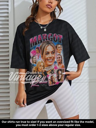 เสื้อยืด พิมพ์ลายกราฟฟิค Margot Robbie สไตล์วินเทจ 90s เรโทร สําหรับตุ๊กตาบาร์บี้ ทุกเพศ