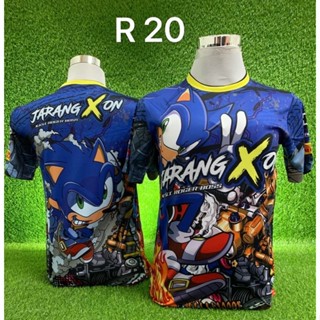 เสื้อกีฬาแขนสั้น ลาย Sonic Jersey Streetwear แฟชั่นฤดูร้อน 2023