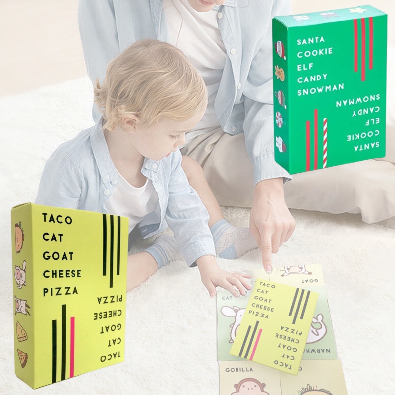 Cat Taco Goat Cheese Pizza การ์ดเกมสําหรับครอบครัวเกมปาร์ตี้สนุกสําหรับเด็กผู้ใหญ่และ