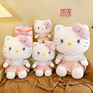 ตุ๊กตายัดนุ่น รูปสัตว์ Hello Kitty สีชมพู ของเล่นสําหรับเด็ก ของขวัญวันเกิด