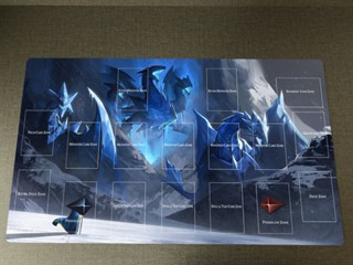 Yu-gi-oh! Trishula Dragon of the ice Barrier Playmat TCG แผ่นรองเมาส์เกมเทรดดิ้งการ์ด