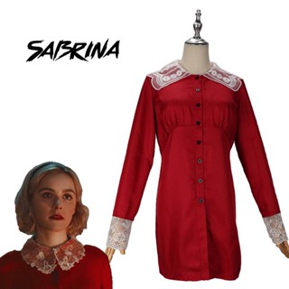 Chilling Adventures of Sabrina ชุดเดรสโพลีเอสเตอร์ คอสเพลย์ ปาร์ตี้ฮาโลวีน สําหรับผู้หญิง