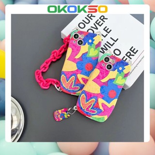 [OKOKSO] เคสโทรศัพท์มือถือนิ่ม กันกระแทก ลายการ์ตูนกราฟฟิตี้ ดอกไม้ หูเล็ก สไตล์คู่รัก สําหรับ OPPO Reno9 Reno8 reno6 7z 5 R17 A53 A9 2020