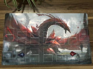 Yu-gi-oh! Ocg Playmat Black Rose Dragon CCG TCG แผ่นรองเกมเทรดดิ้งการ์ด กระเป๋าโซน