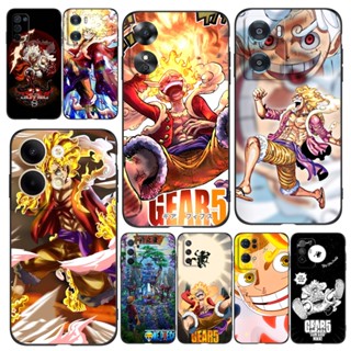 เคสโทรศัพท์มือถือ ซิลิโคนนิ่ม Tpu ลายลูฟี่ Sun God Nika GEAR 5th สีดํา สําหรับ OPPO A94 5G 4G Reno 5 Z Reno4 Lite F17 Pro
