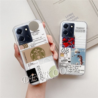 เคสโทรศัพท์มือถือ TPU นิ่ม ปิดด้านหลัง ลายดอกไม้กาแฟ สําหรับ Infinix Note 30 Pro VIP 30i Hot 30 Play 30i NFC FREE FIRE Smart 7 Plus HD 4G Zero 5G 2023