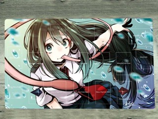 Yugioh Playmat My Hero Academia TCG CCG Mat Asui Tsuyu แผ่นรองการ์ดเกมเทรดดิ้ง