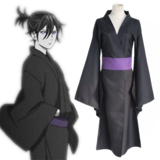 ชุดคอสเพลย์อนิเมะโนรางามิ Yato Yukata สีดํา สําหรับงานปาร์ตี้