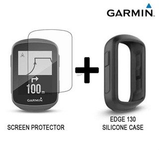 Garmin EDGE 130 530 830 1030 จักรยาน คอมพิวเตอร์ ซิลิโคน เคสป้องกันหน้าจอ LCD กระจกนิรภัย