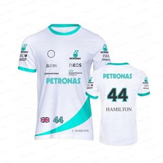 เสื้อยืดแขนสั้นลําลอง คอกลม พิมพ์ลาย PETRONAS Hamilton 44 F1 Racer Fans พลัสไซซ์ แฟชั่นฤดูร้อน สําหรับเด็ก และผู้ใหญ่